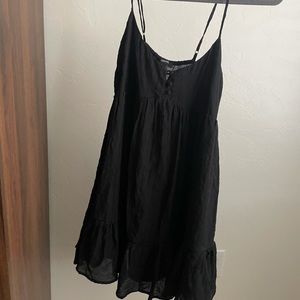 Black flowy dress adjustable straps
